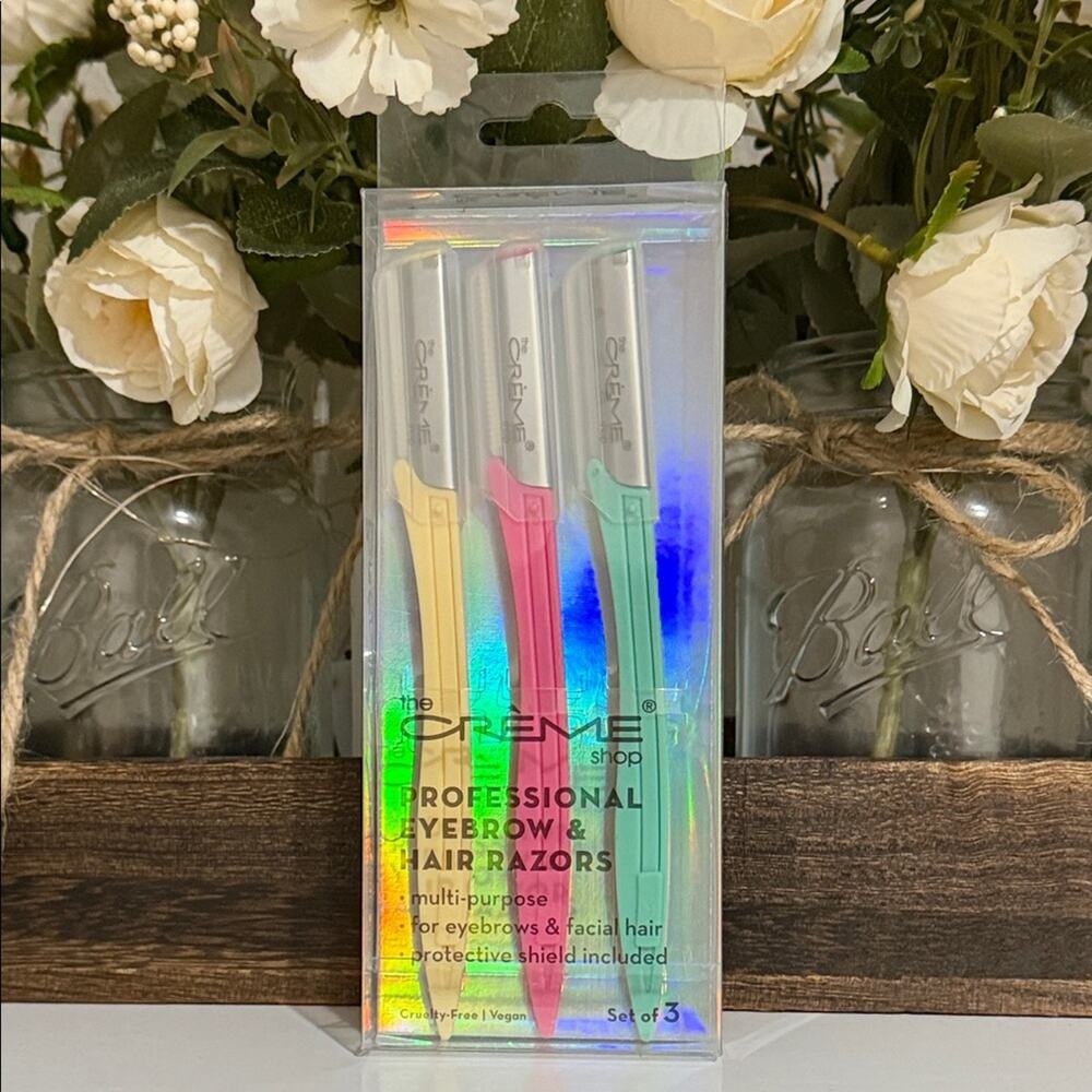 The Crème Shop Eyebrow & Facial Hair Razors – 3 Pack - NIB